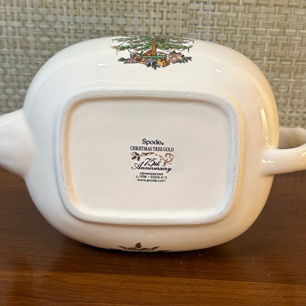 🎄🌟4xHP🌟VTG Spode of England Christmas Tree Gold Teapot - Picture 14 of 16